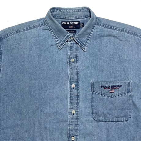 POLO SPORT RALPHLAUREN　"LOGO EMBROIDERY" CHAMBRAY SHIRT