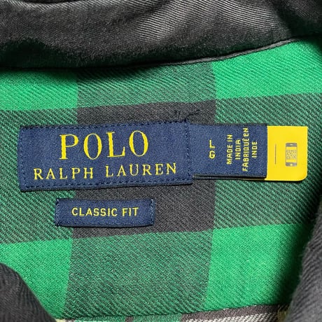 POLO RALPHLAUREN　"BLOCK CHECK" FLANNEL SHIRT