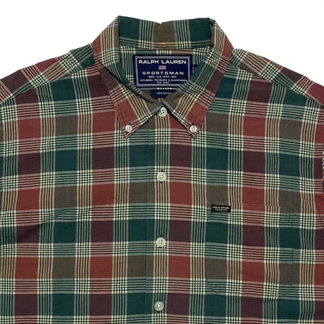 POLO SPORT RALPHLAUREN　"CHECKED" S/S BUTTONDOWN SHIRT