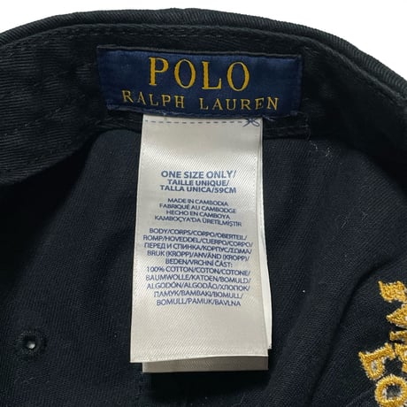 POLO RALPHLAUREN　"LEATHER STRAP" CLLASIC BASEBALL CAP