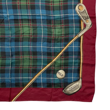 RALPHLAUREN　"GOLF" SILK BANDANNA