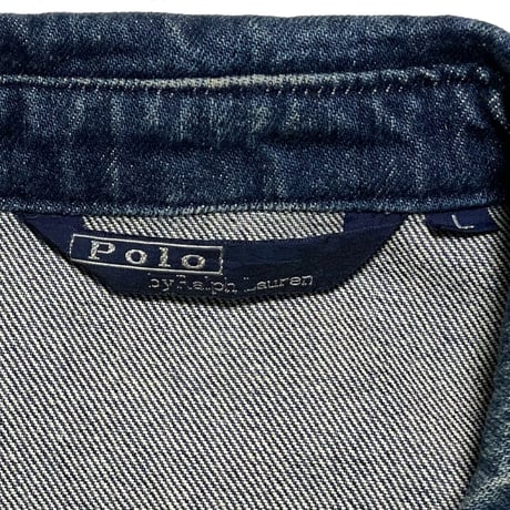 POLO RALPHLAUREN　 "RED PONY" DENIM SWINGTOP (L)