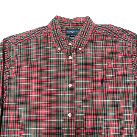 POLO RALPHLAUREN　"CHECK BOTTON DOWN SHIRT" L/S SHIRT