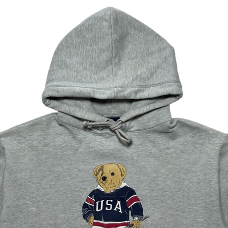 POLO RALPHLAUREN　"HOCKEY BEAR" HOODIE (MADE IN USA)
