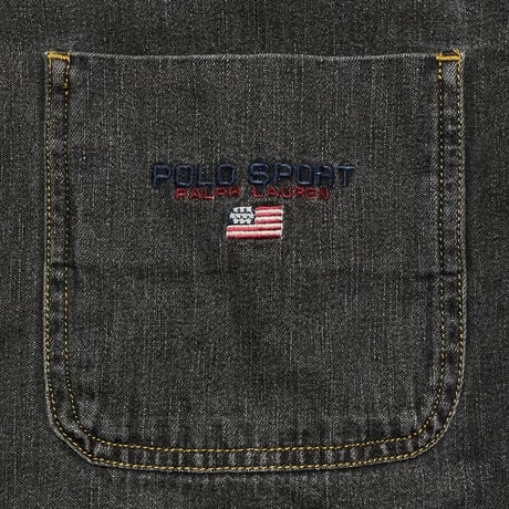 POLO SPORT RALPHLAUREN　"POLO SPORT LOGO" BLACK DENIM SHIRT