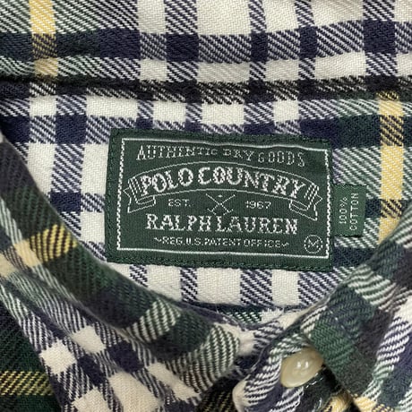 POLO COUNTRY RALPHLAUREN　"FLANNEL SHIRT BOTTON DOWN" L/S SHIRT