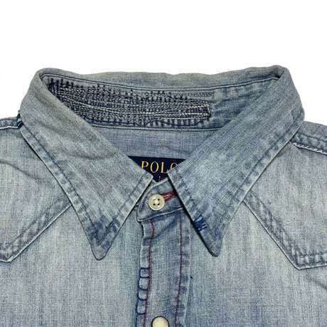 POLO RALPHLAUREN　"EMBROIDERY" CHAMBRAY SHIRT