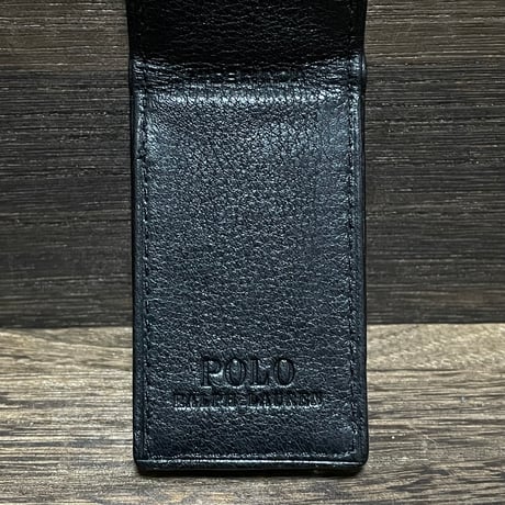 POLO RALPHLAUREN　LEATHER MONEY CLIP