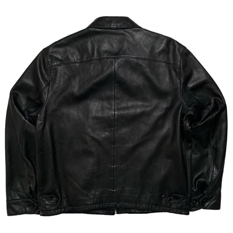 POLO RALPHLAUREN　"BLACK WATCH LINING" LAMB LEATHER JACKET