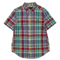RALPHLAUREN　"MADRAS" S/S SHIRT (BOYS)
