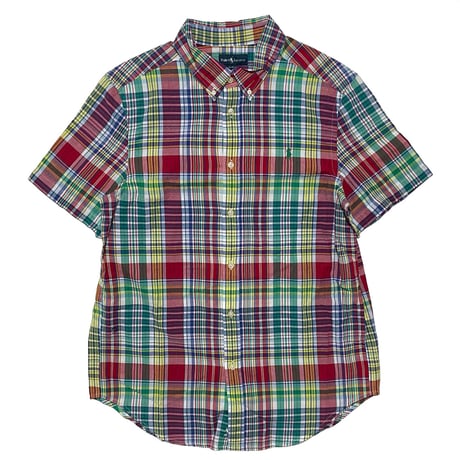 RALPHLAUREN　"MADRAS" S/S SHIRT (BOYS)