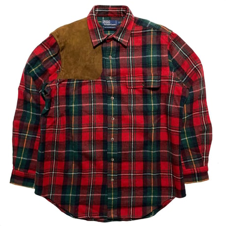 POLO RALPHLAUREN　"SHOULDER PAD" FLANNEL SHIRT