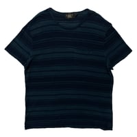 RRL RALPHLAUREN　"BLUE&NAVY STRIPE" S/S POCKET TEE