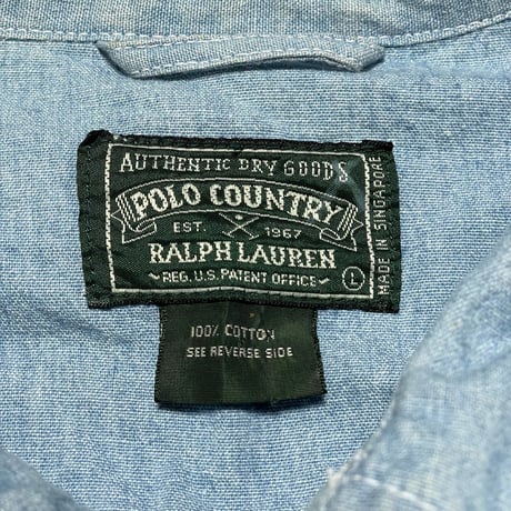 POLO COUNTRY RALPHLAUREN　"90s VINTAGE" CHAMBRAY SWING TOP