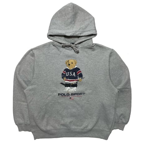 POLO RALPHLAUREN　"HOCKEY BEAR" HOODIE (MADE IN USA)