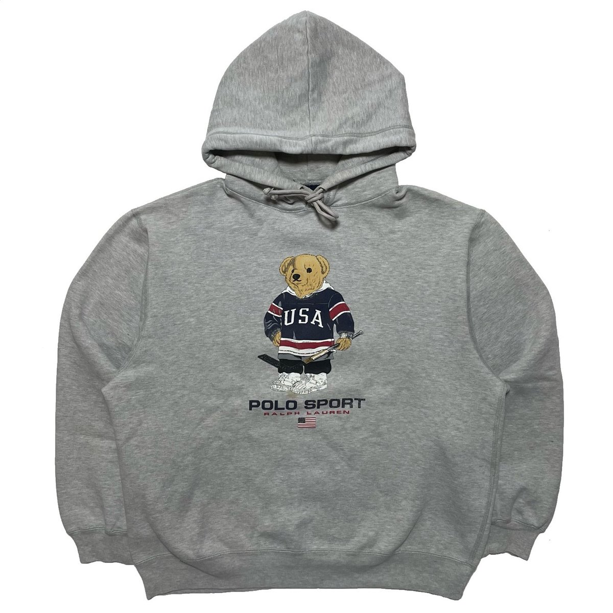 POLO RALPHLAUREN HOCKEY BEAR HOODIE MADE IN USA