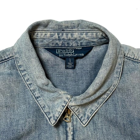 POLO RALPHLAUREN　"CROSS FLAG" DENIM SWING TOP