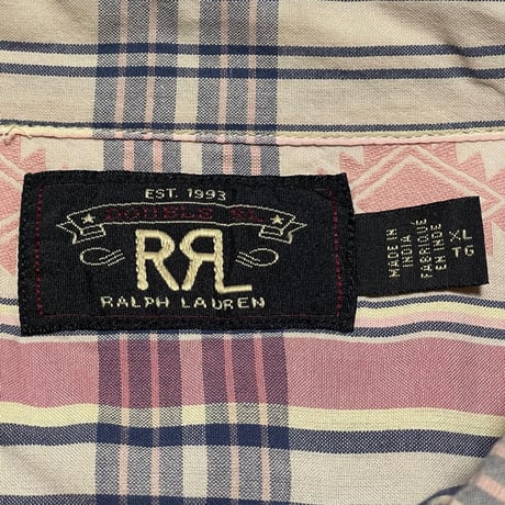 RRL RALPHLAUREN　"JACQUARD" S/S SHIRT