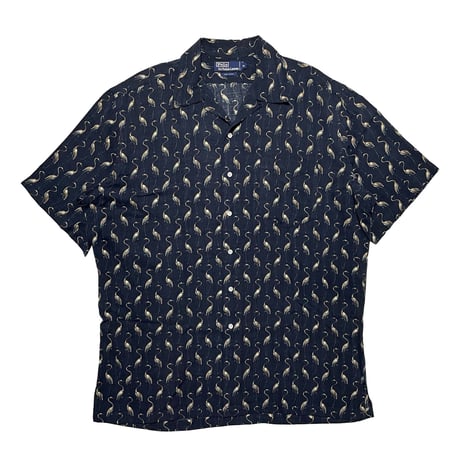 POLO RALPHLAUREN　"FLAMINGO" OPEN COLLAR SHIRT