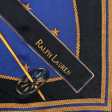 RALPHLAUREN　"LION" SILK BANDANNA