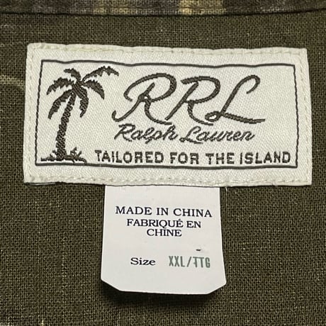 RRL RALPHLAUREN　"TAILYRED FOR THE ISLAND" CAMP SHIRT
