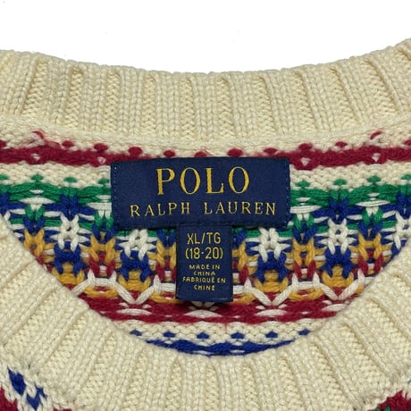 POLO RALPHLAUREN　"NORDIC" SWEATER (BOYS)