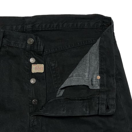 POLO RALPHLAUREN　 "650 STRAIGHT" BLACK DENIM PANTS
