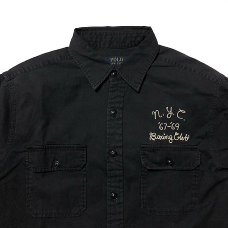 POLO RALPHLAUREN　 "NEW YORK BOXING CLUB" WORK SHIRT (1st-M)