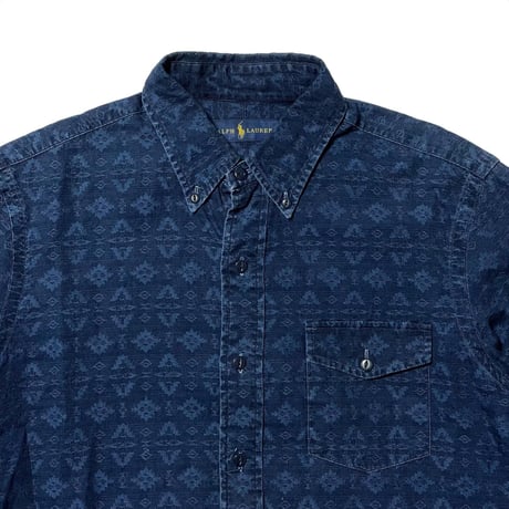RALPHLAUREN　"INDIGO" BUTTON DOWN SHIRT
