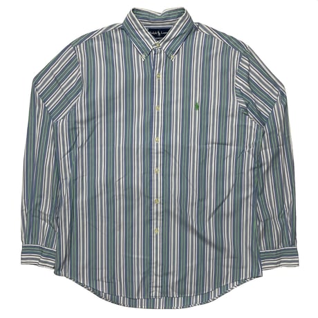RALPHLAUREN　 "STRIPES" BUTTON DOWN SHIRT