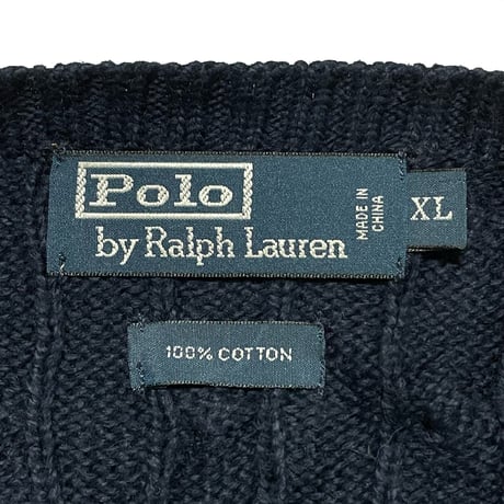 POLO RALPHLAUREN　"CABLE KNIT" SWEATER VEST