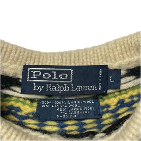 POLO RALPHLAUREN　"HAND KNIT" SWEATER (NORDIC)