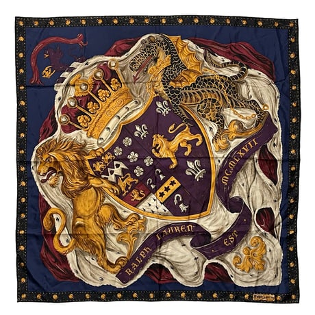 RALPHLAUREN　"SHIELD LOGO" SILK SCARF