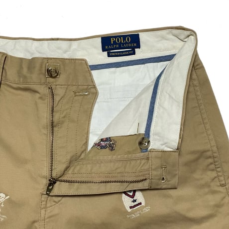POLO RALPHLAUREN　"DOT EMBROIDERY" CHINO SHORTS