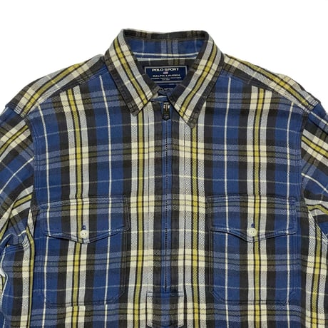 POLO SPORT RALPHLAUREN　"HARF ZIP" FLANNEL SHIRT
