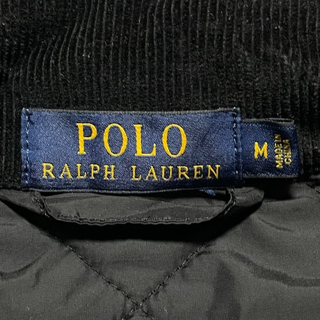 POLO RALPHLAUREN　"LEATHER PATCH" QUILTING JACKET