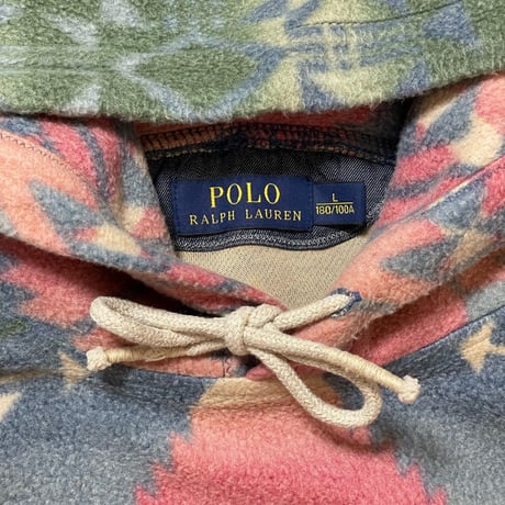 POLO RALPHLAUREN　"NATIVE" FLEECE HOODIE (L)