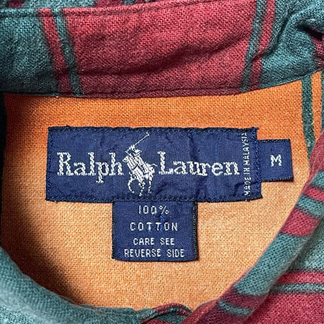 RALPHLAUREN　"NATIVE PATTERN" DOUBLE POCKET SHIRT
