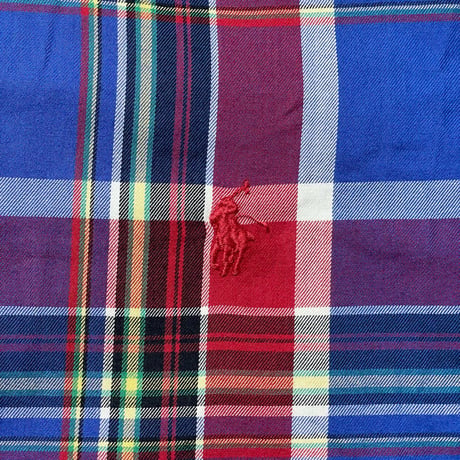 POLO RALPHLAUREN　"RED&BLUE PLAID" BUTTON DONW SHIRT (BOYS)170