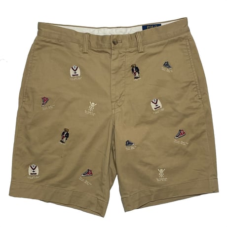 POLO RALPHLAUREN　"DOT EMBROIDERY" CHINO SHORTS