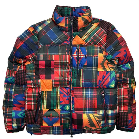 POLO RALPHLAUREN　"NATIVE PATCH WORK" DOWN JACKET