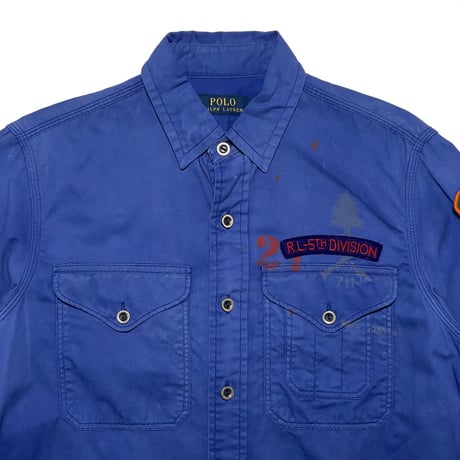 POLO RALPHLAUREN　 "R.L.P.C. Rod and Gun Club"  WORK SHIRT (Sサイズ)