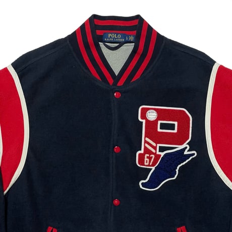 POLO RALPHLAUREN　 "P-WING USA" STADIUM FLEECE JACKET