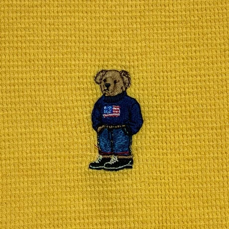 POLO RALPHLAUREN　 "POLO BEAR" L/S THERMAL TEE (YELLOW)