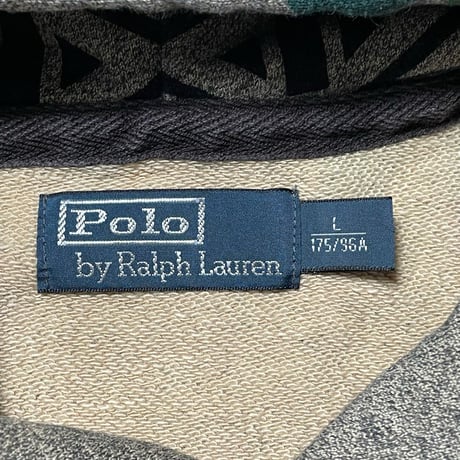 POLO RALPHLAUREN　"LEATHER ELBOW PATCH" HOODIE (NATIVE)