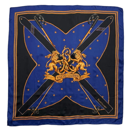 RALPHLAUREN　"LION" SILK BANDANNA