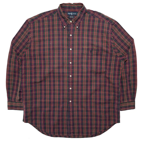 RALPHLAUREN　"CHECKED" BIG SHIRT (RED)