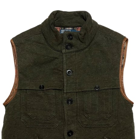POLO RALPHLAUREN　"CHECK LINING" COTTON VEST