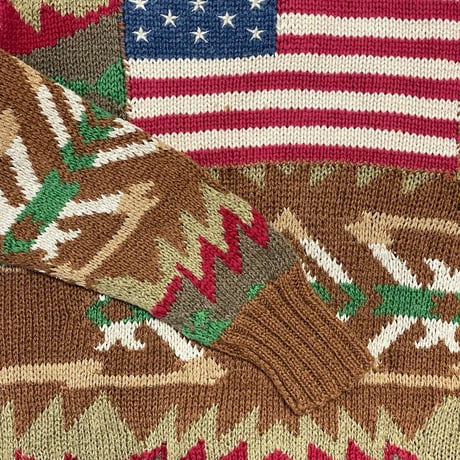 POLO RALPHLAUREN　"USA FLAG&NATIVIE" SWEATER