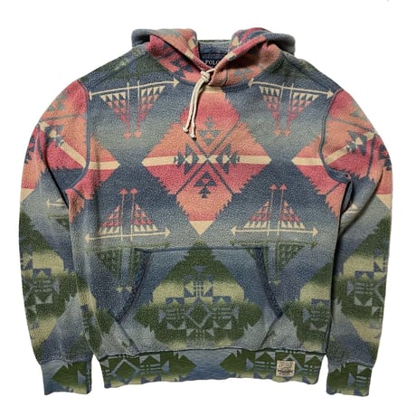 POLO RALPHLAUREN　 "NATIVE" FLEECE HOODIE (M)